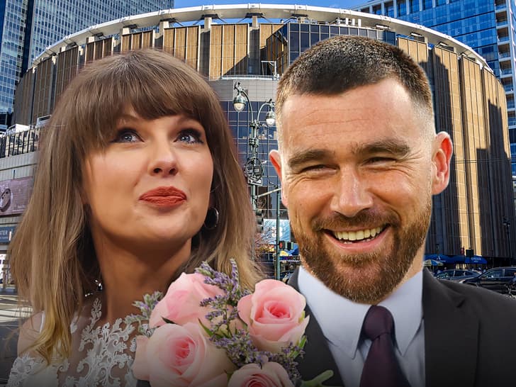 Madison Square Garden exterior New York City Taylor Swift Travis Kelce wedding venue July 2026