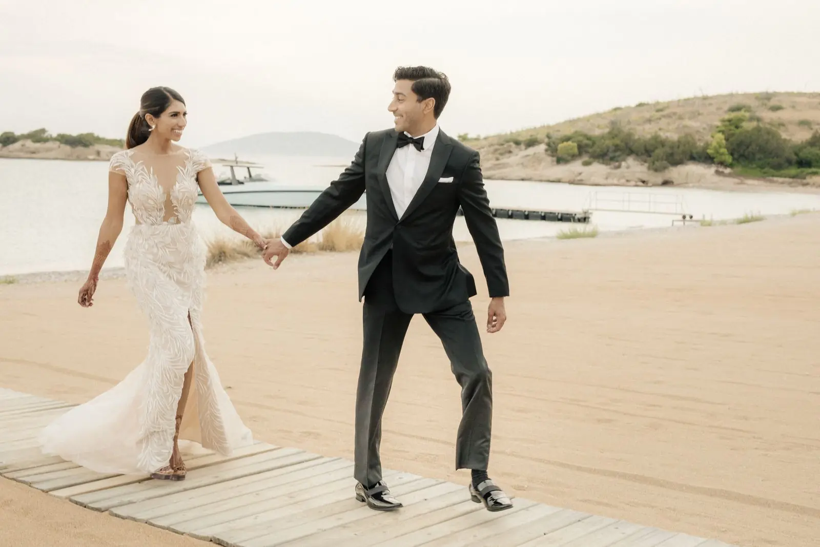 Indian Tradition Meets Modernist Greece in This Wedding Sarika Tarsadia Patel and Mikhil Patel destination wedding Amanzoe Greece Hindu tradition