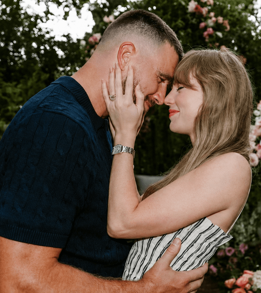 Taylor Swift and Travis Kelce wedding announcement fan reactions social media